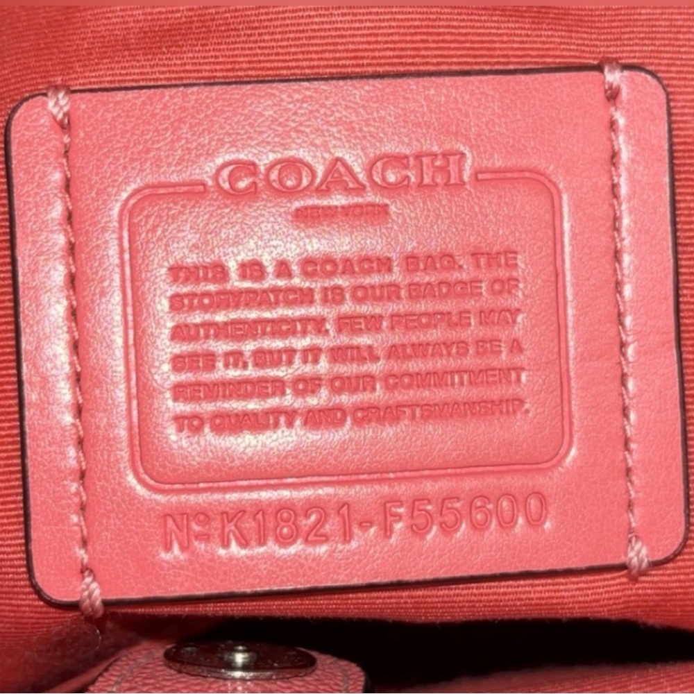 🌟COACH 🌟Storypatch Coral Studded
Leather Surrey Bag & Wallet Set F55600/EUC - Picture 14 of 16